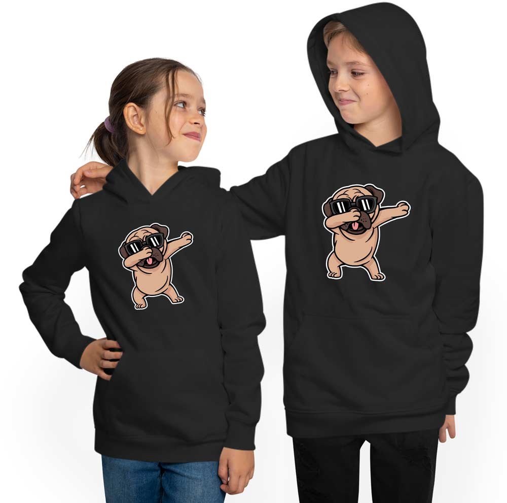 Hoodie Kids Hooded Sweater - dab dancing dog i238